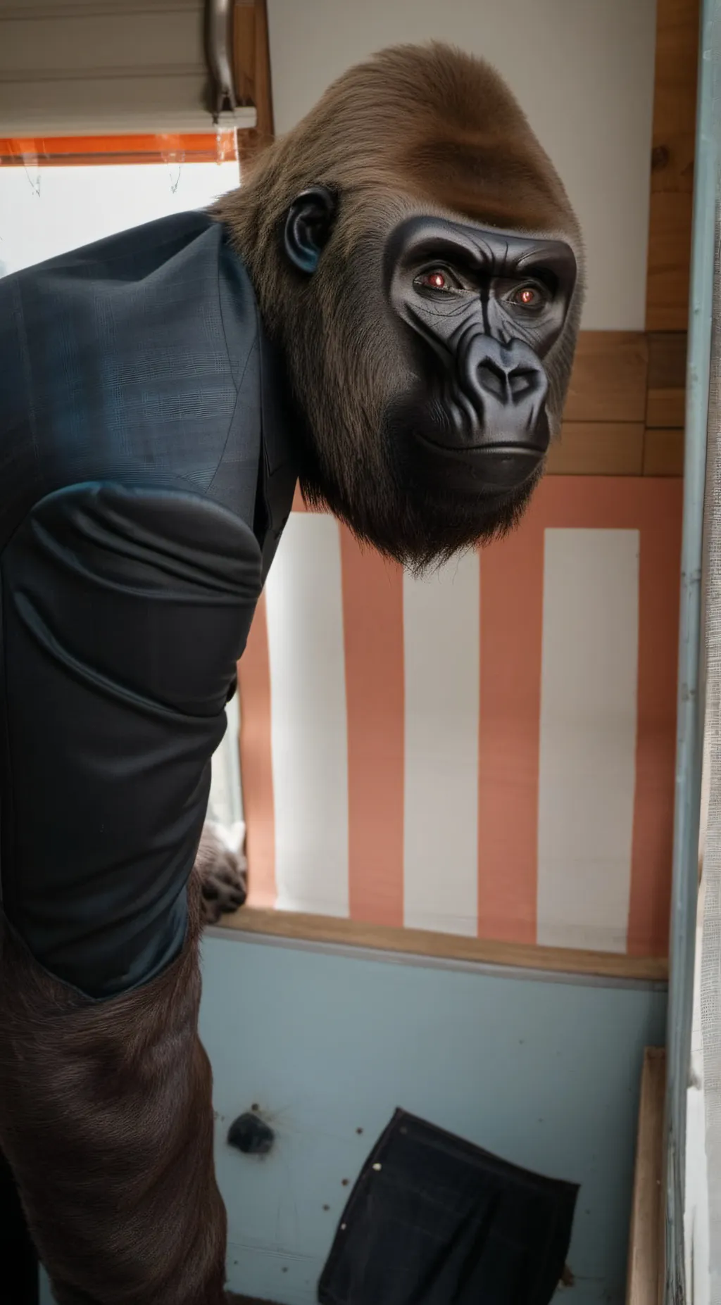 ai character: gorilla  background