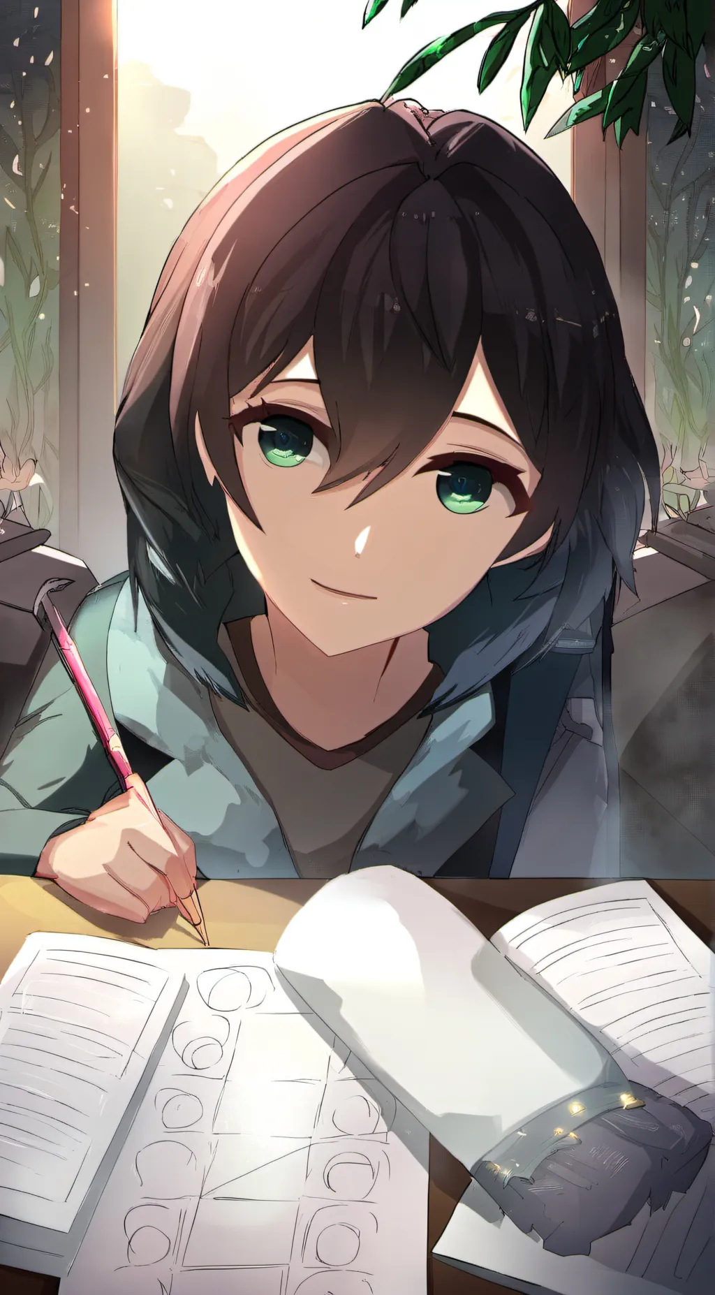 ai character: no don't leave me background