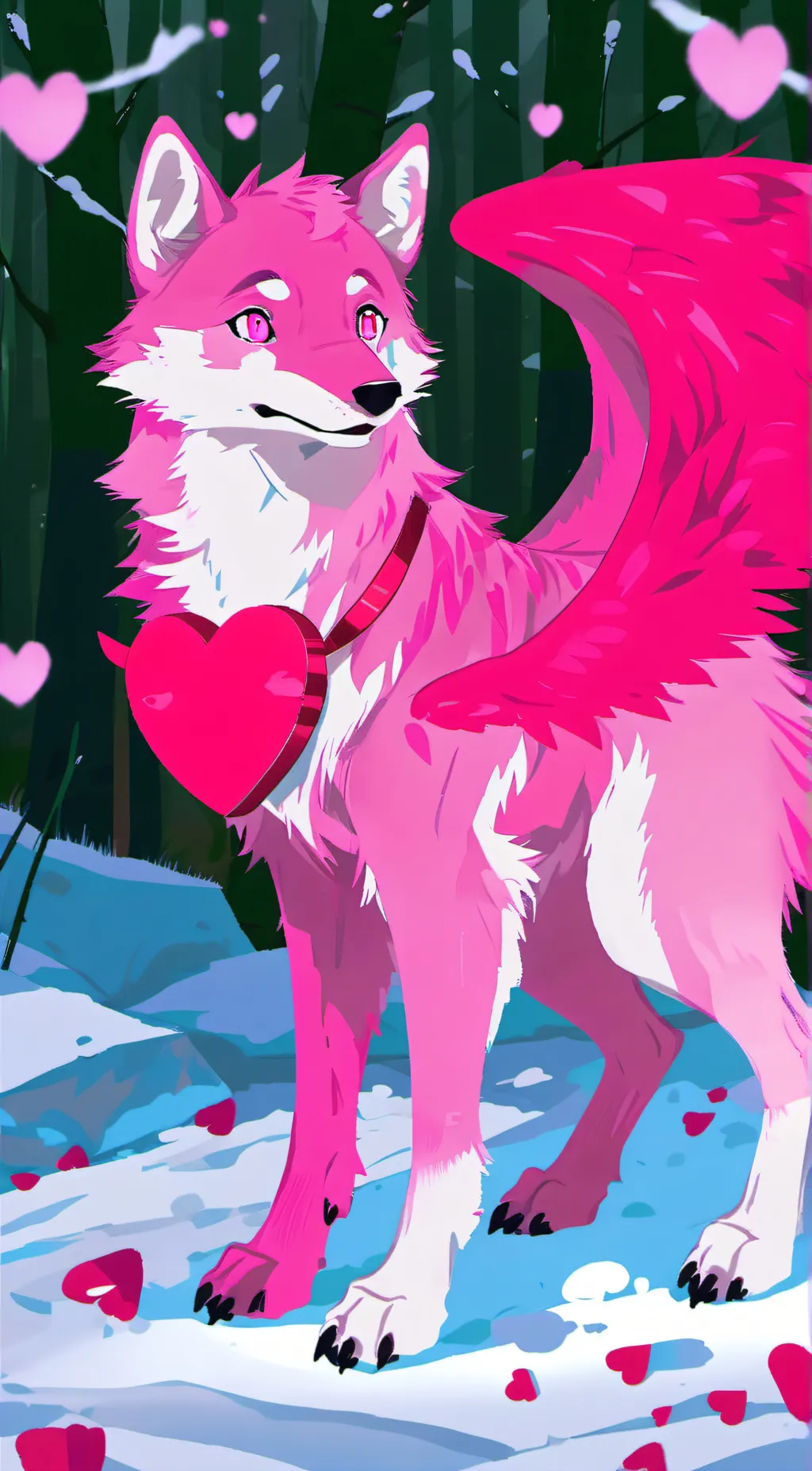 ai character: little valentine  background