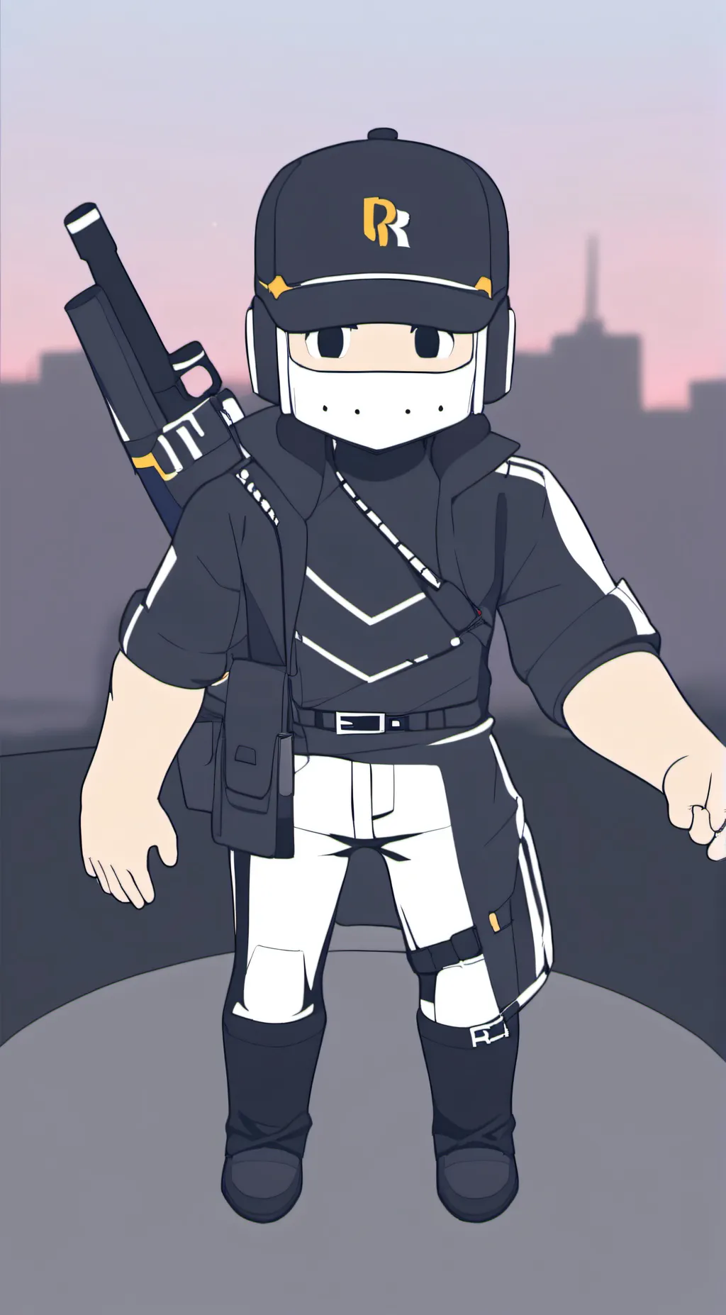 ai character: Nick (Roblox noob) background