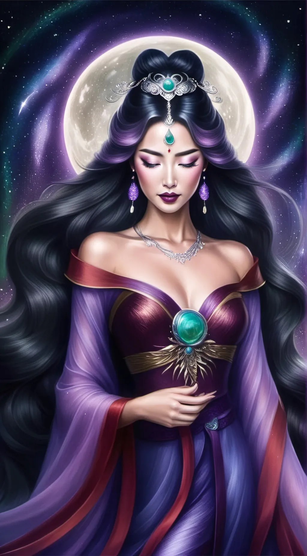 ai character: Galaxy  background