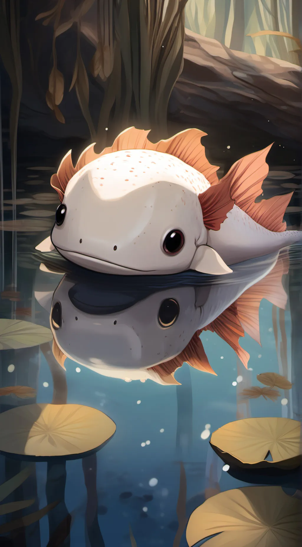 ai character: axolotl transfur background
