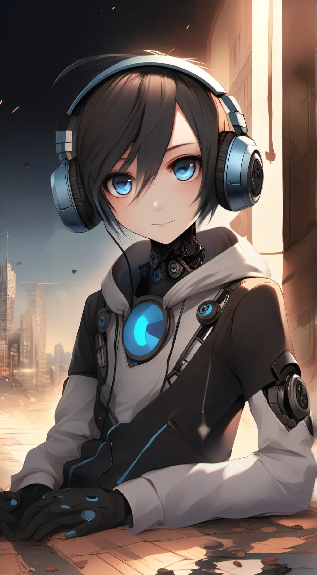 ai character: EMO the robot background
