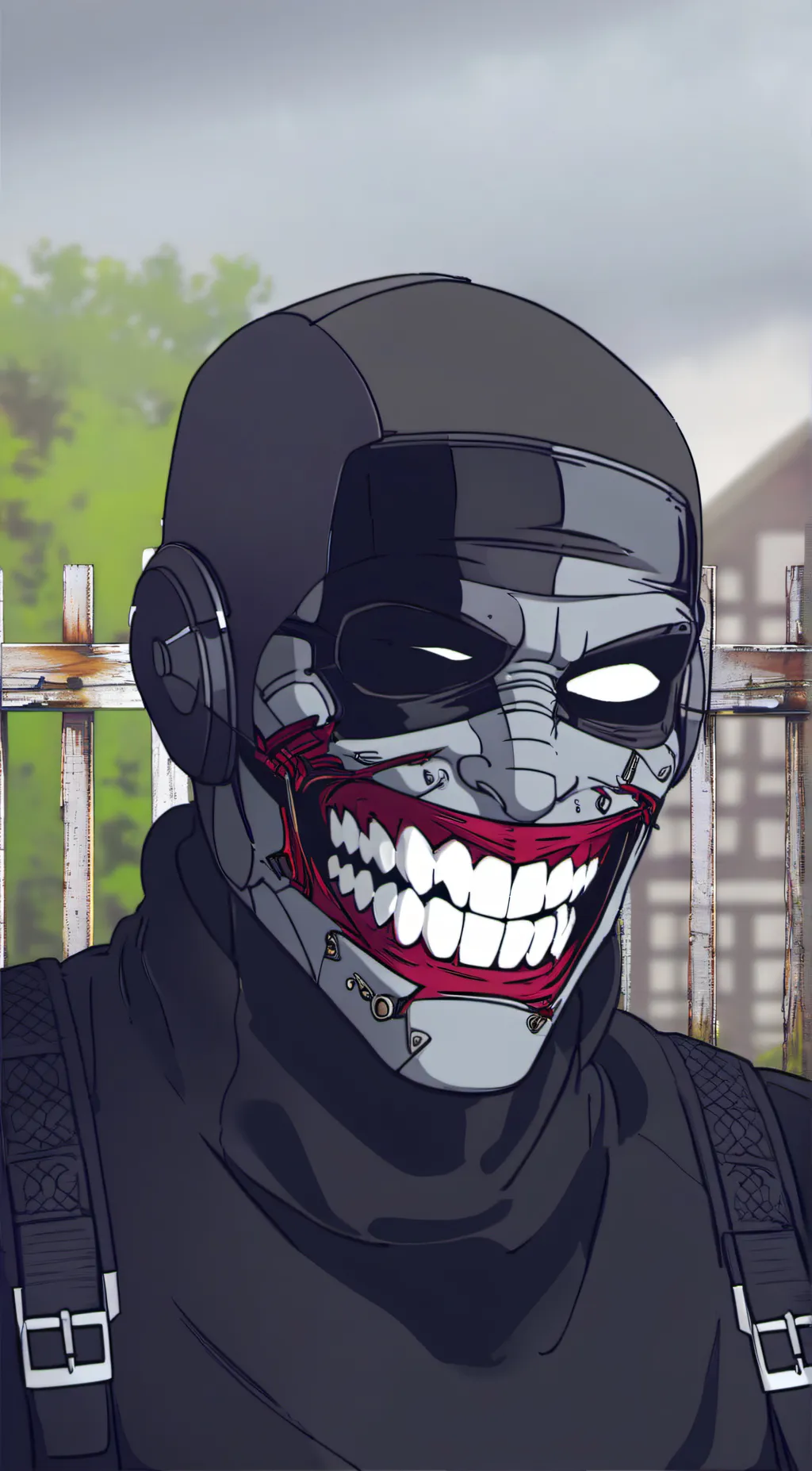 ai character: cyborg background