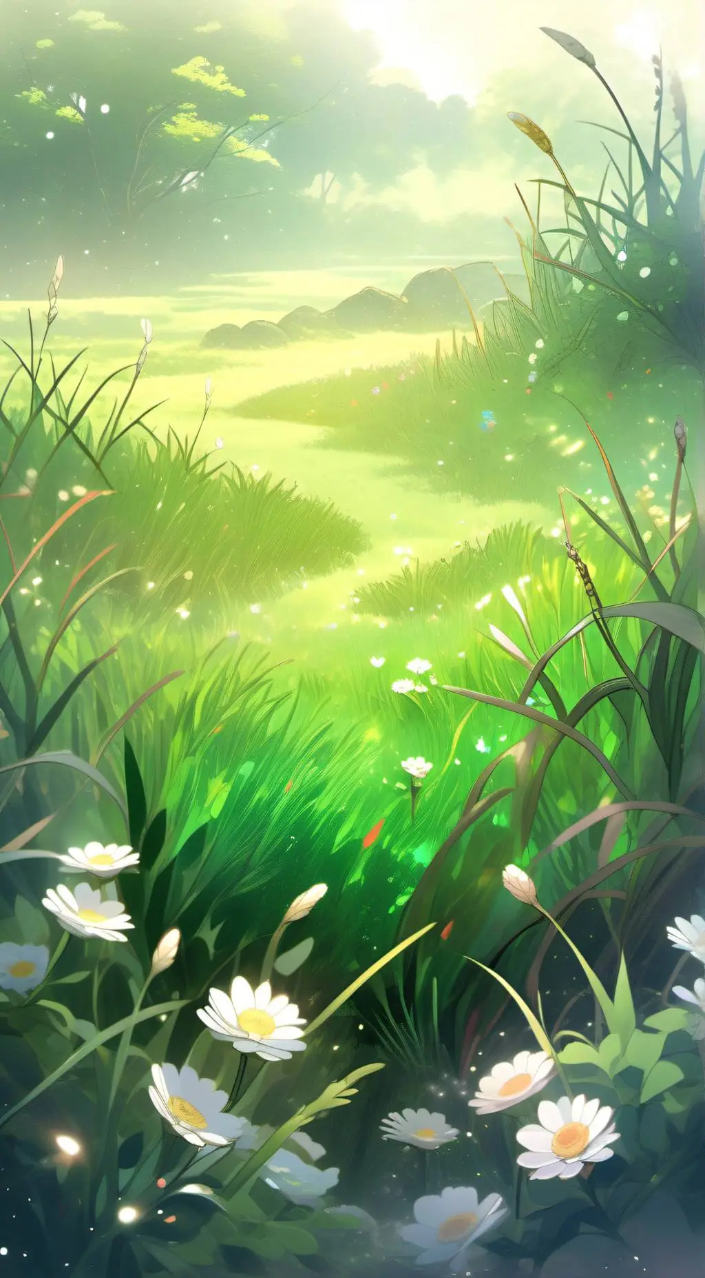 ai character: grass background