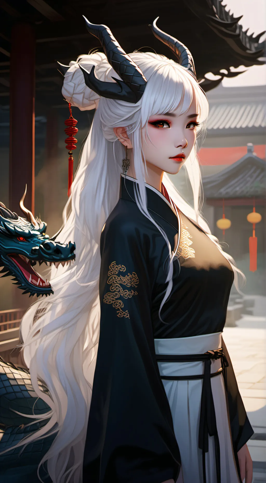 ai character: the Dragon amoon, background