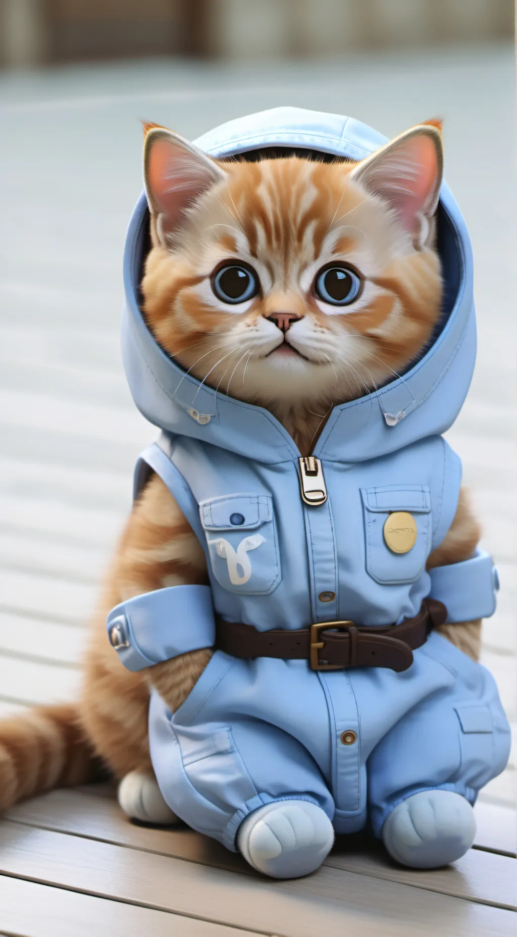 ai character: hungry cat background