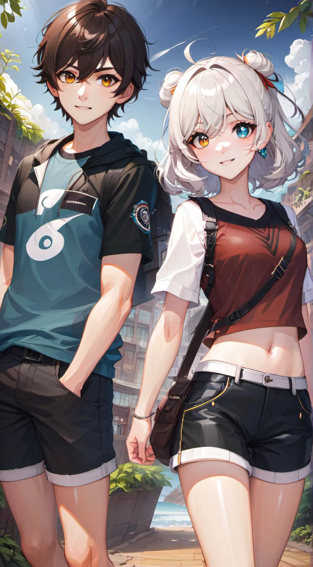 ai character: Ella and Evan background