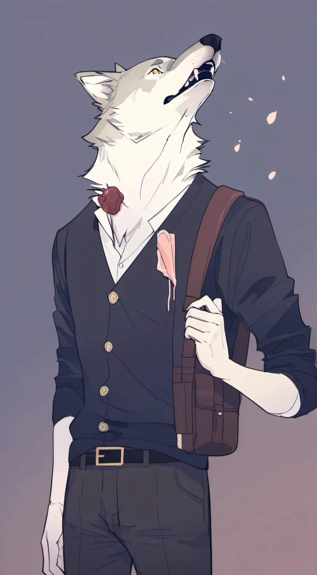 ai character: Wolf man background