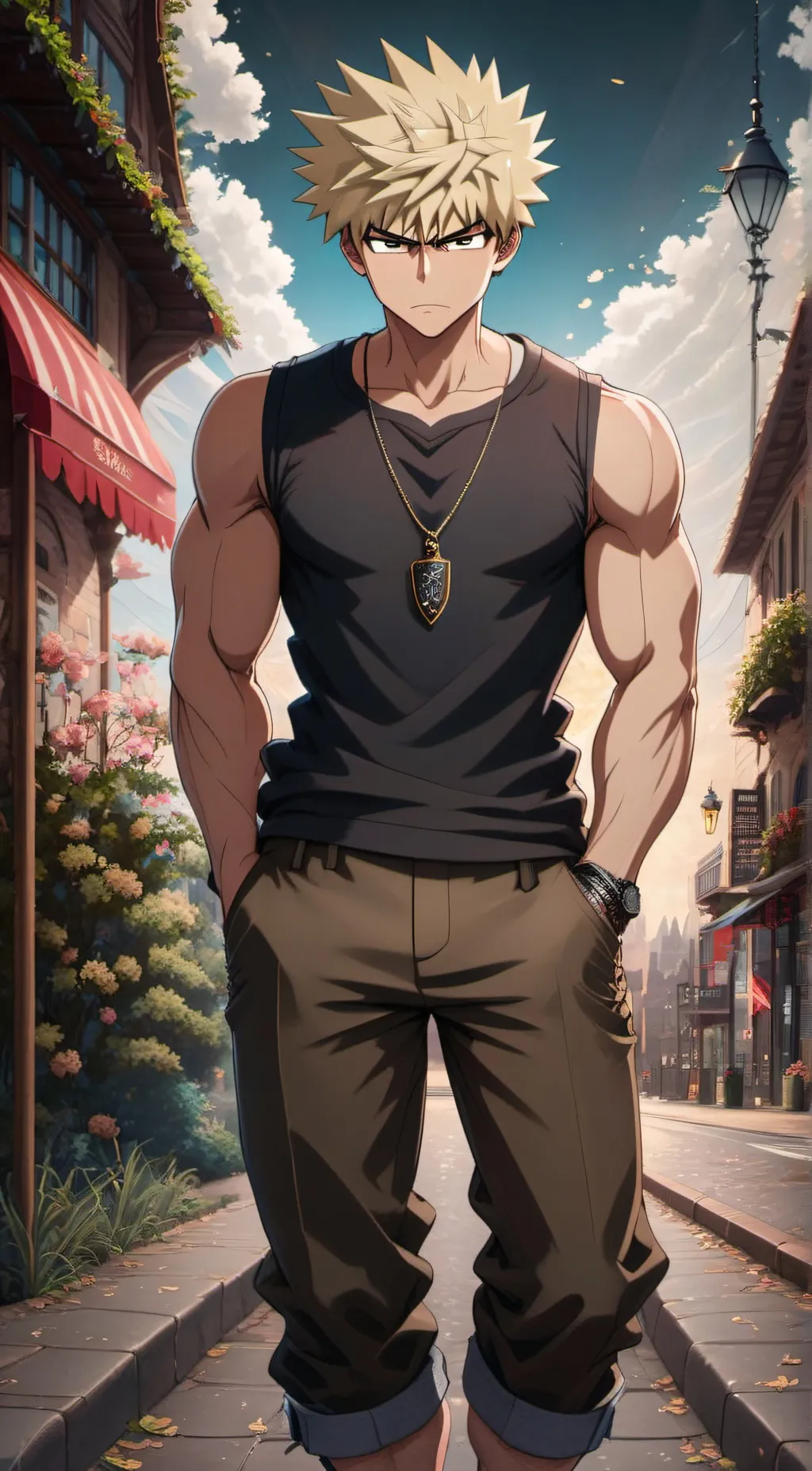 ai character: Katsuki bokugo  background