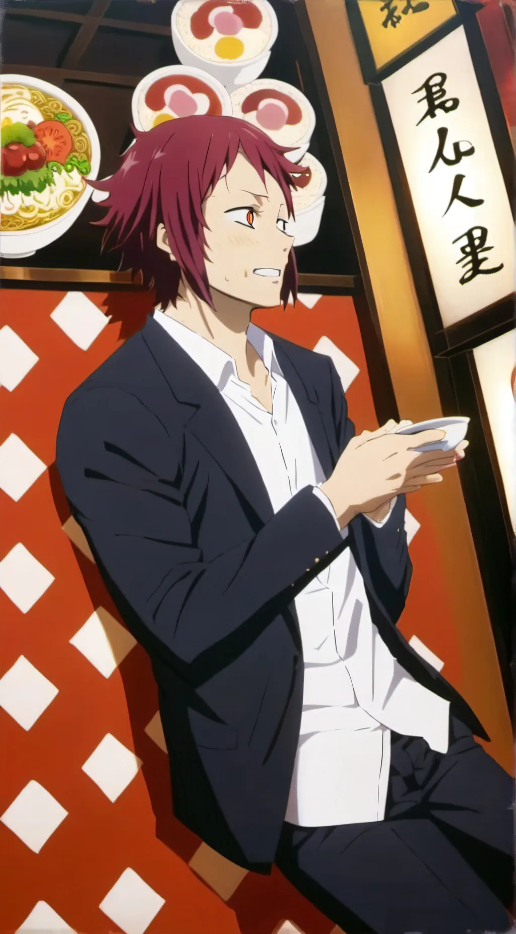 ai character: kirishima  background