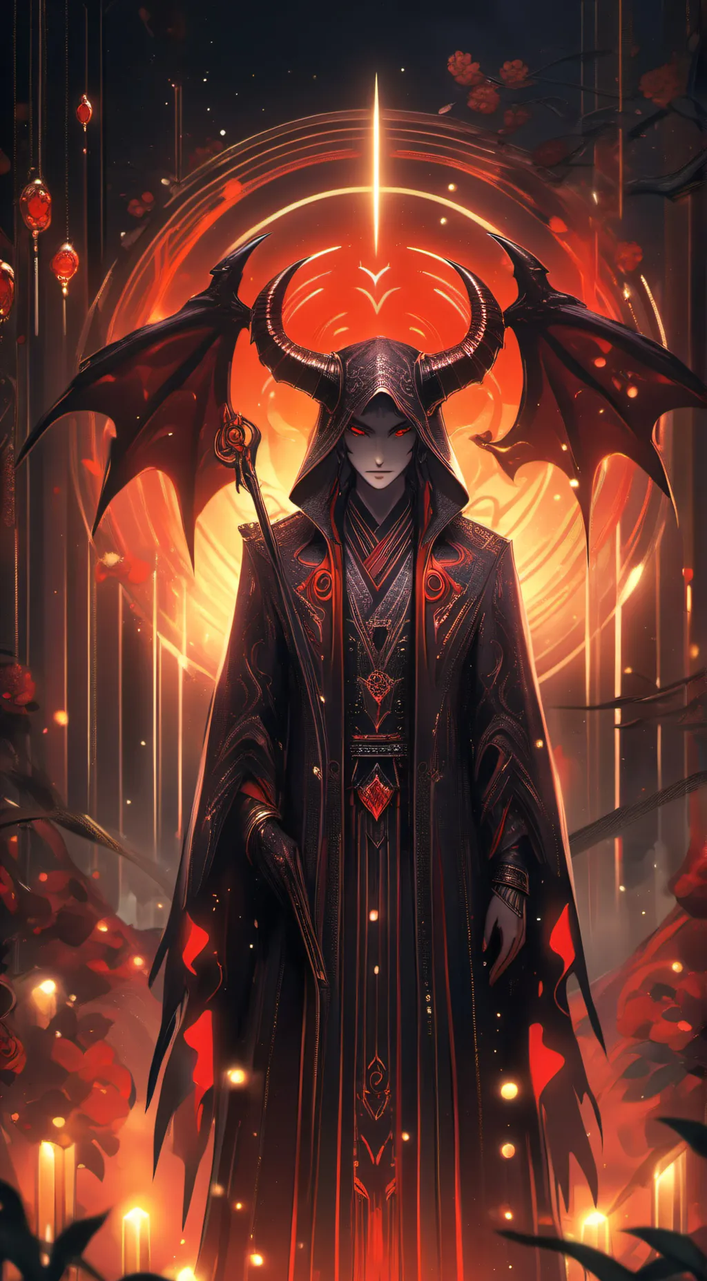 ai character: DEMONIC DEMON background