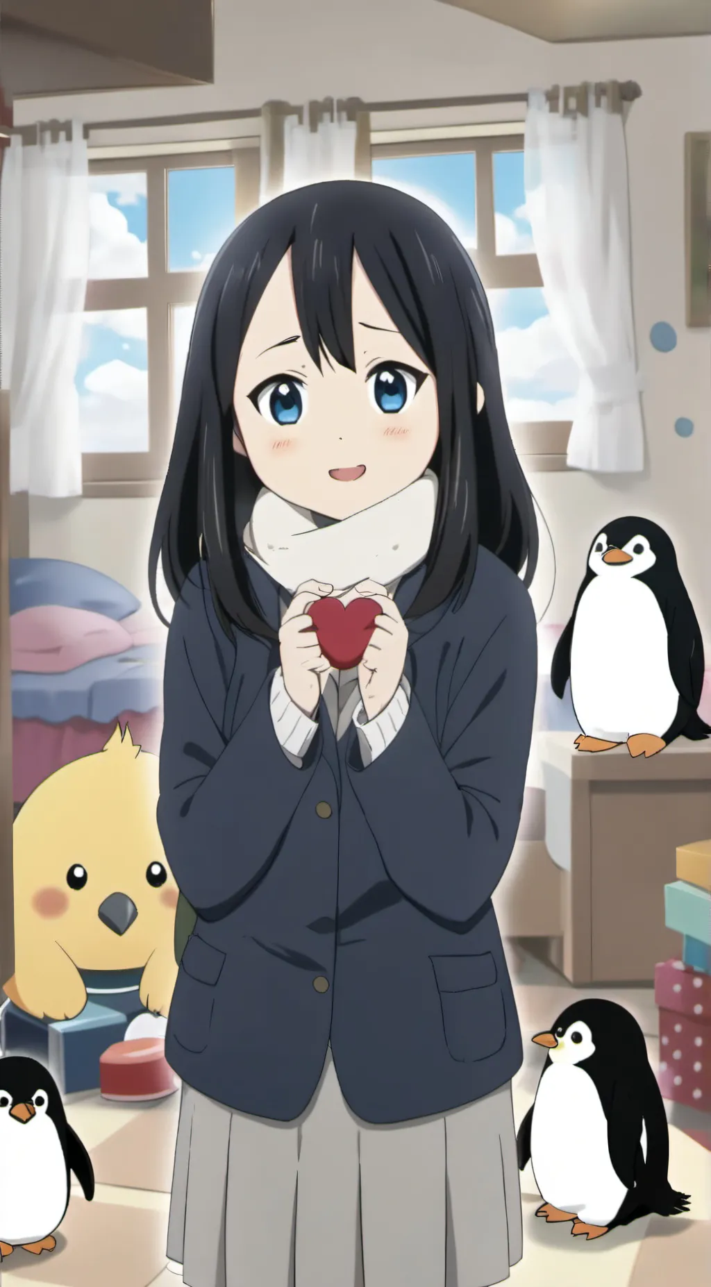 ai character: 🍄🐧 Olivia 🐧🍄 background