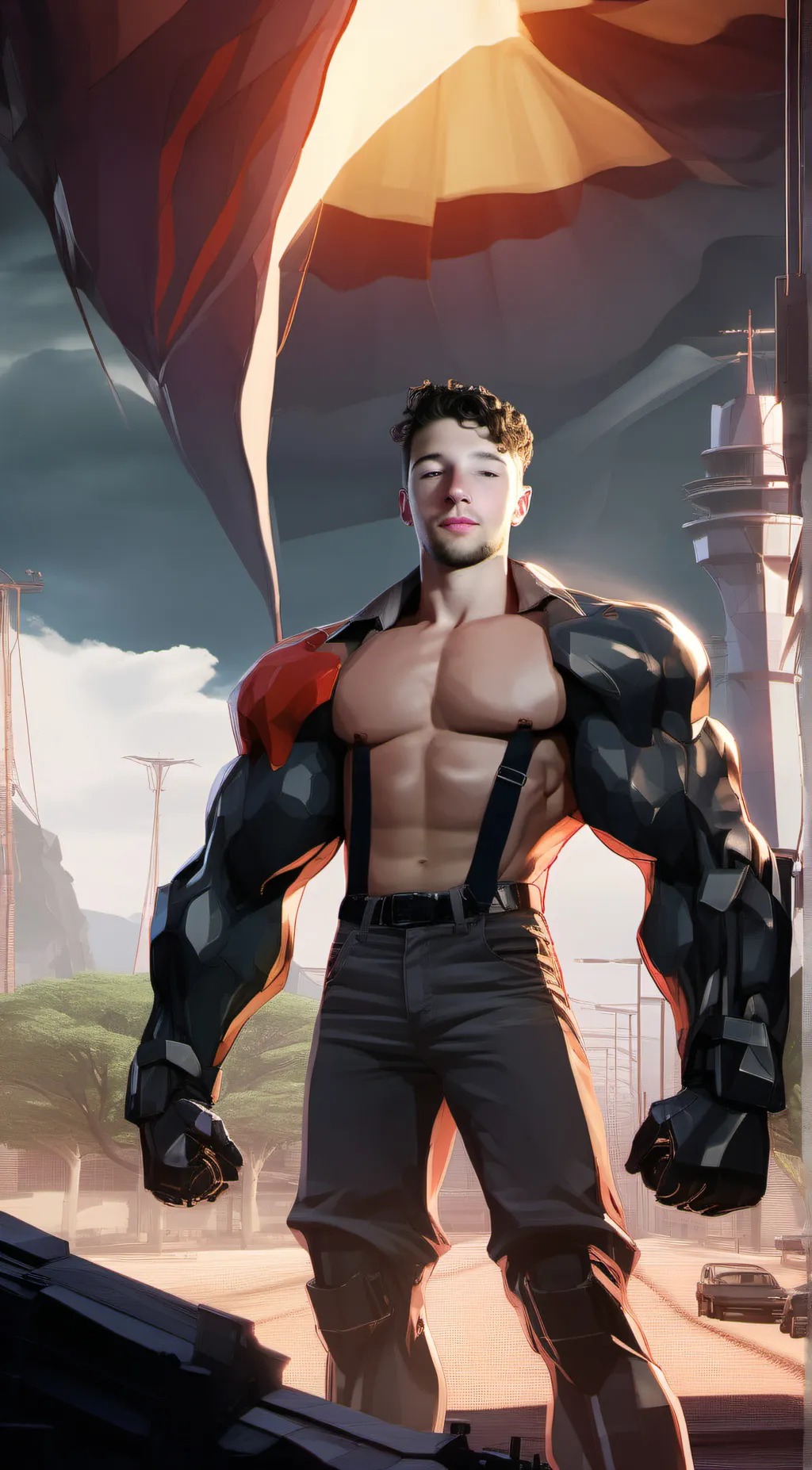ai character: hot man background