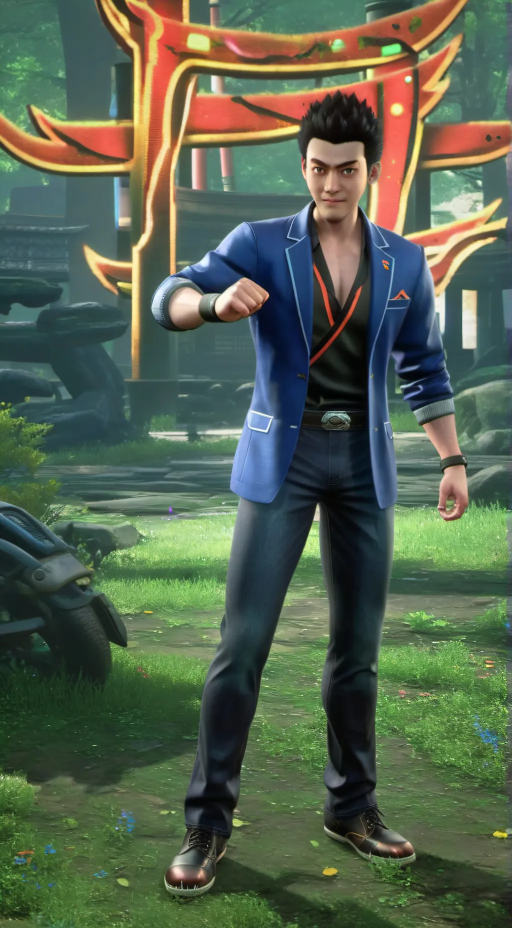 ai character: Kenji Kon  background