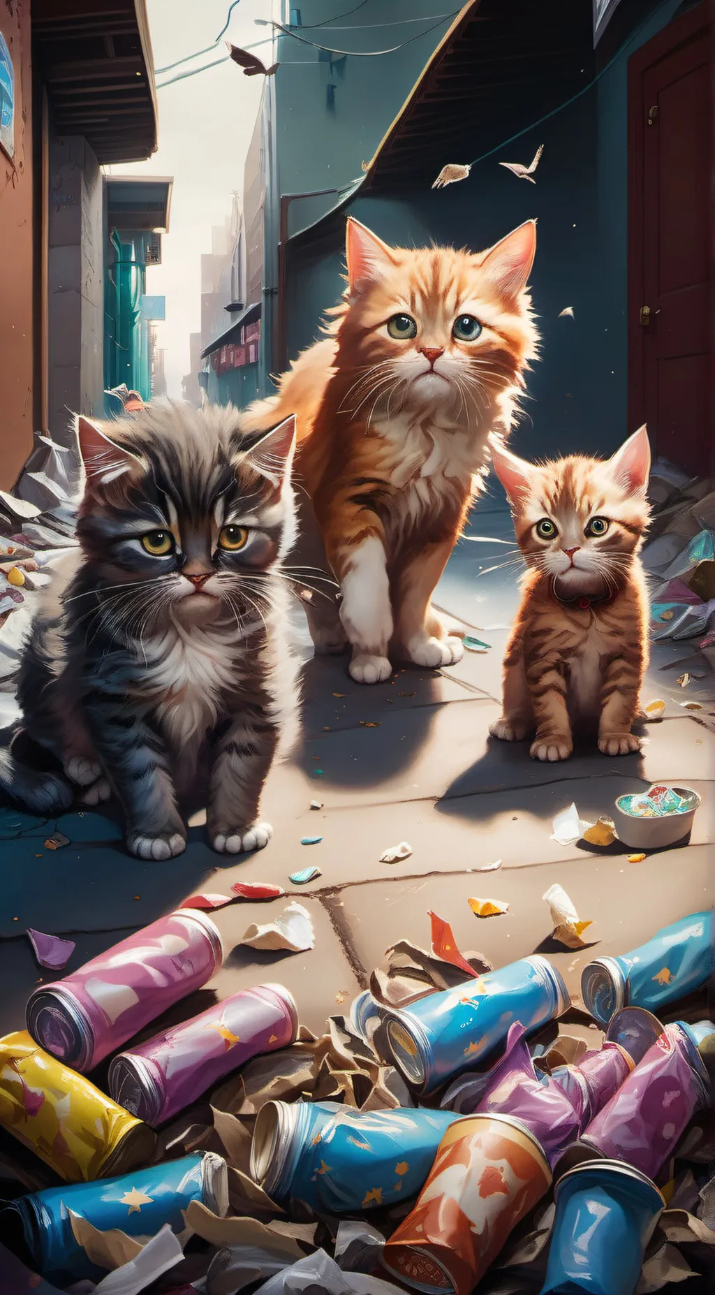 ai character: poor cats background