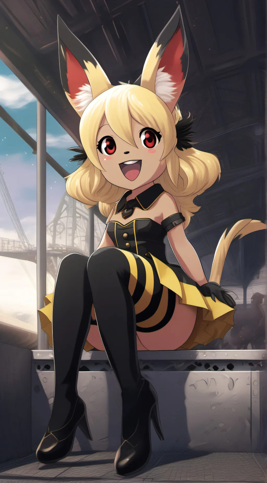 ai character: Pikachu  background