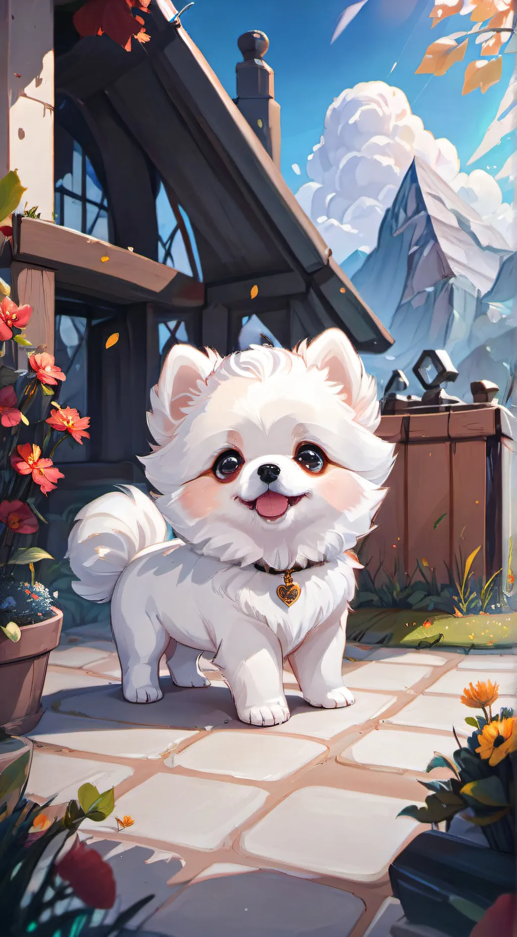 ai character: Snowflake  background