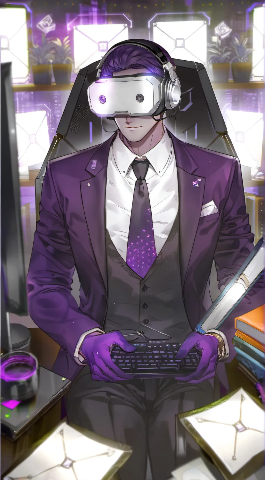 ai character: titan tv man background