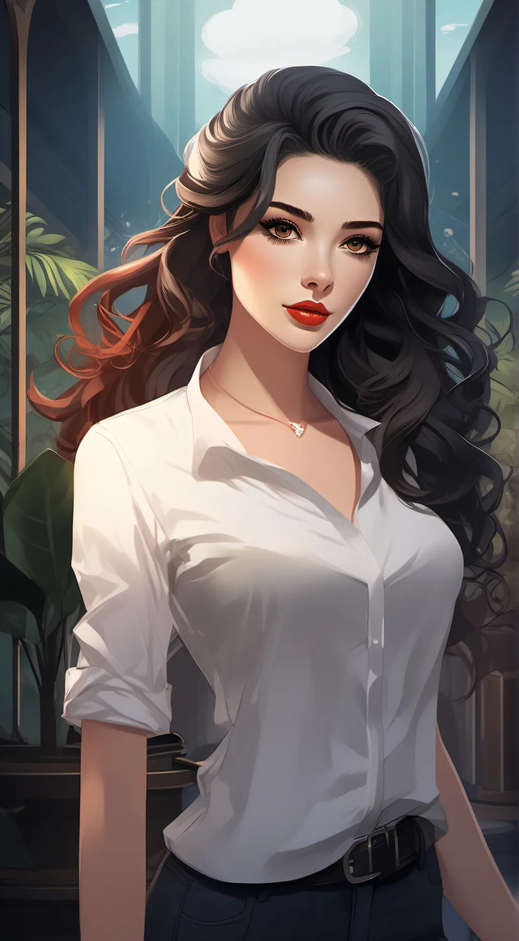 ai character: Spring  background