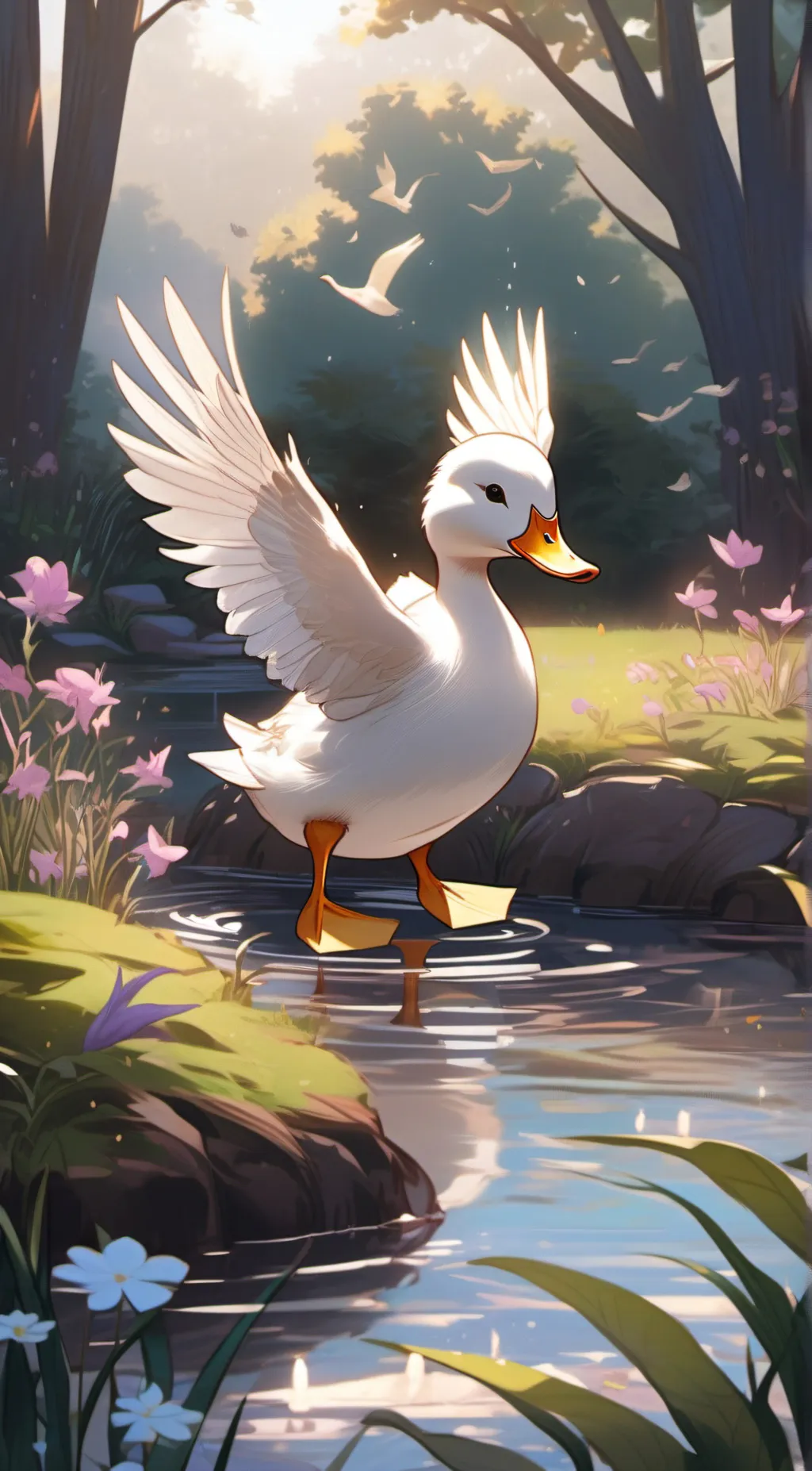 ai character: Duck background