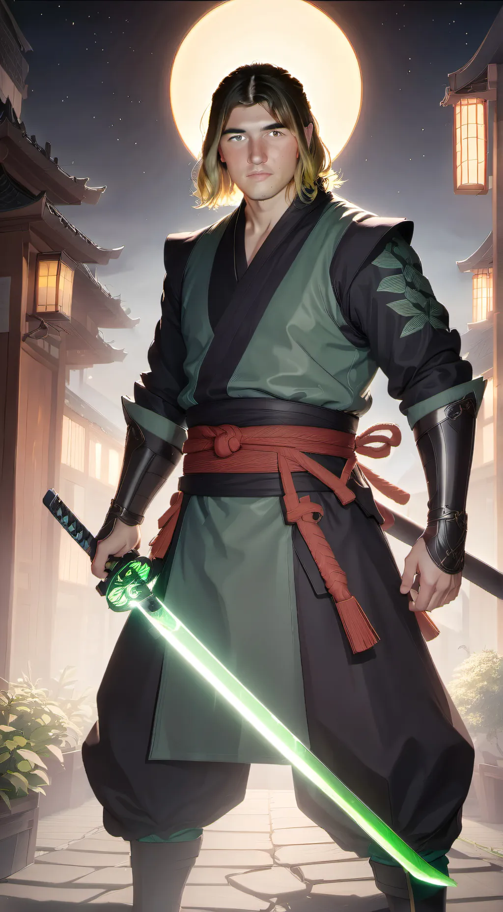 ai character: superhero ninja background