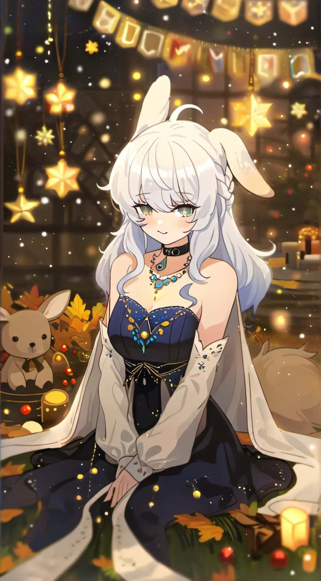 ai character: Snow deer background