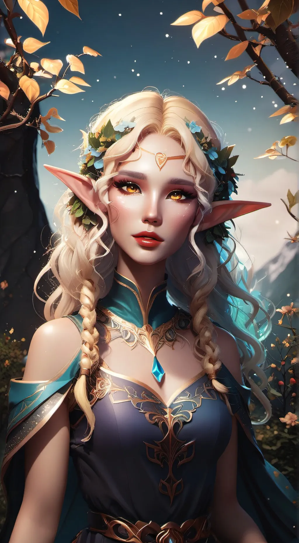 ai character: Beautiful  background