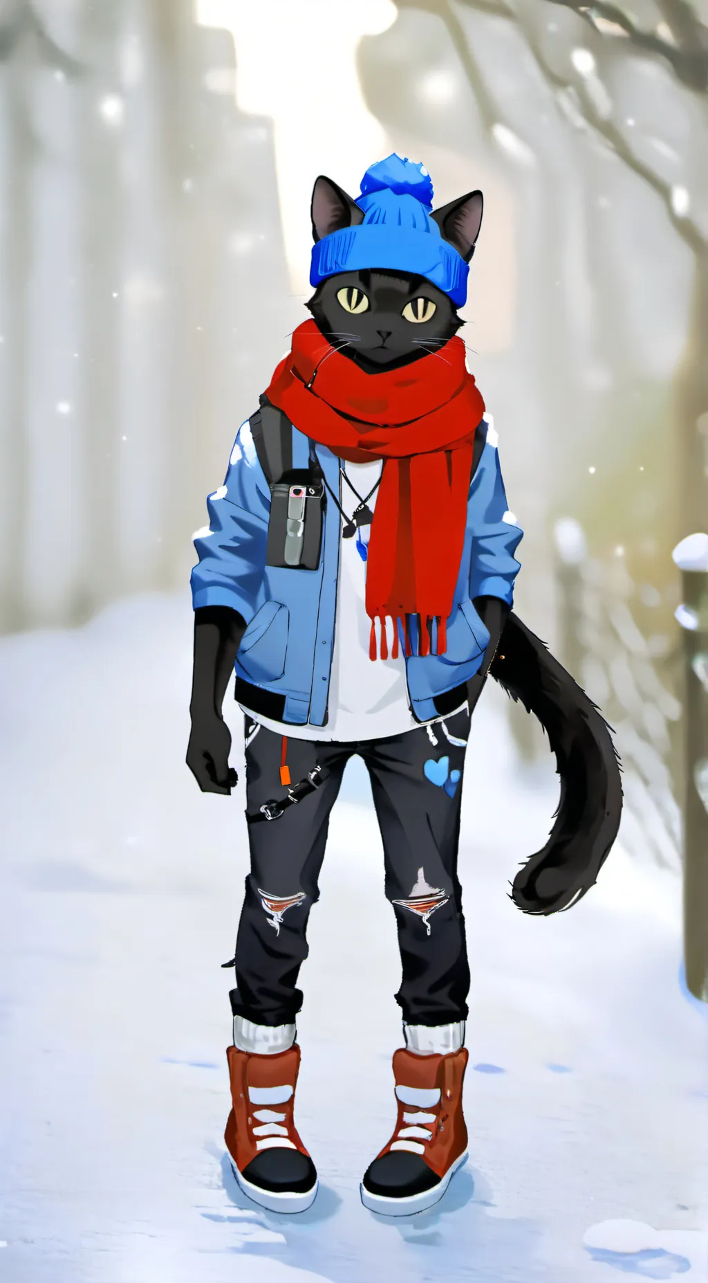 ai character: cat stan ^^ background