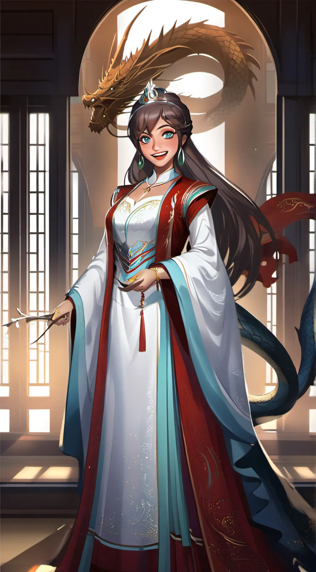 ai character: Luna background