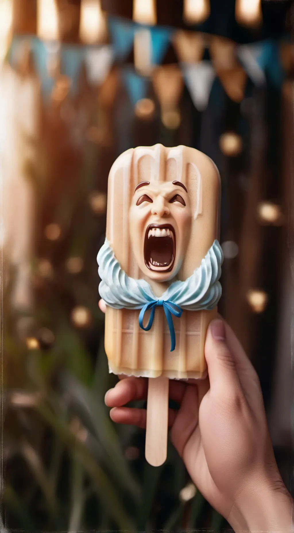 ai character: Cat popsicle meme background