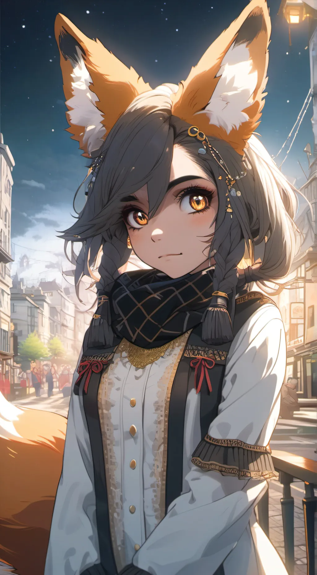 ai character: Kitsune background