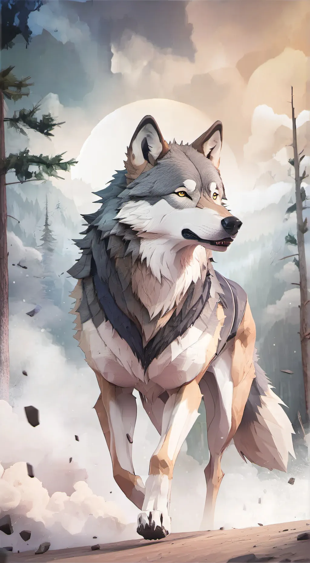 ai character: Rain background