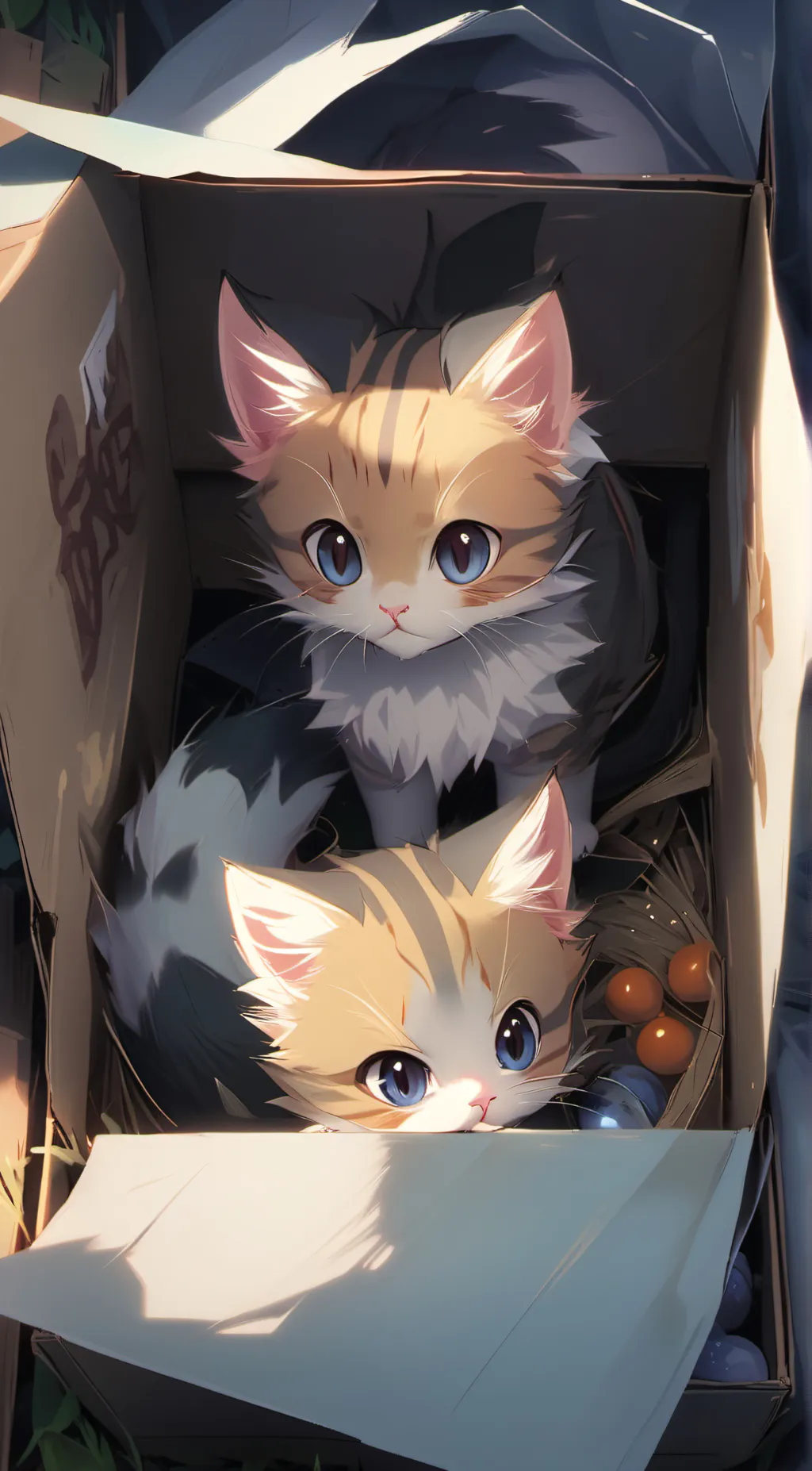 ai character: Cats brothers  background