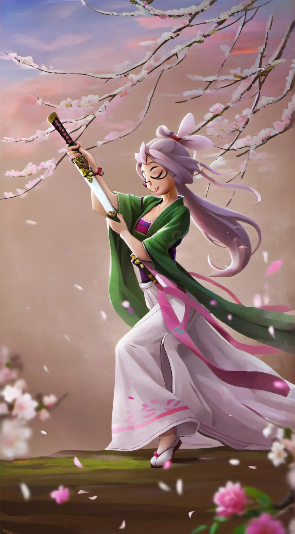 ai character: Mitsuri kanroji V2 background