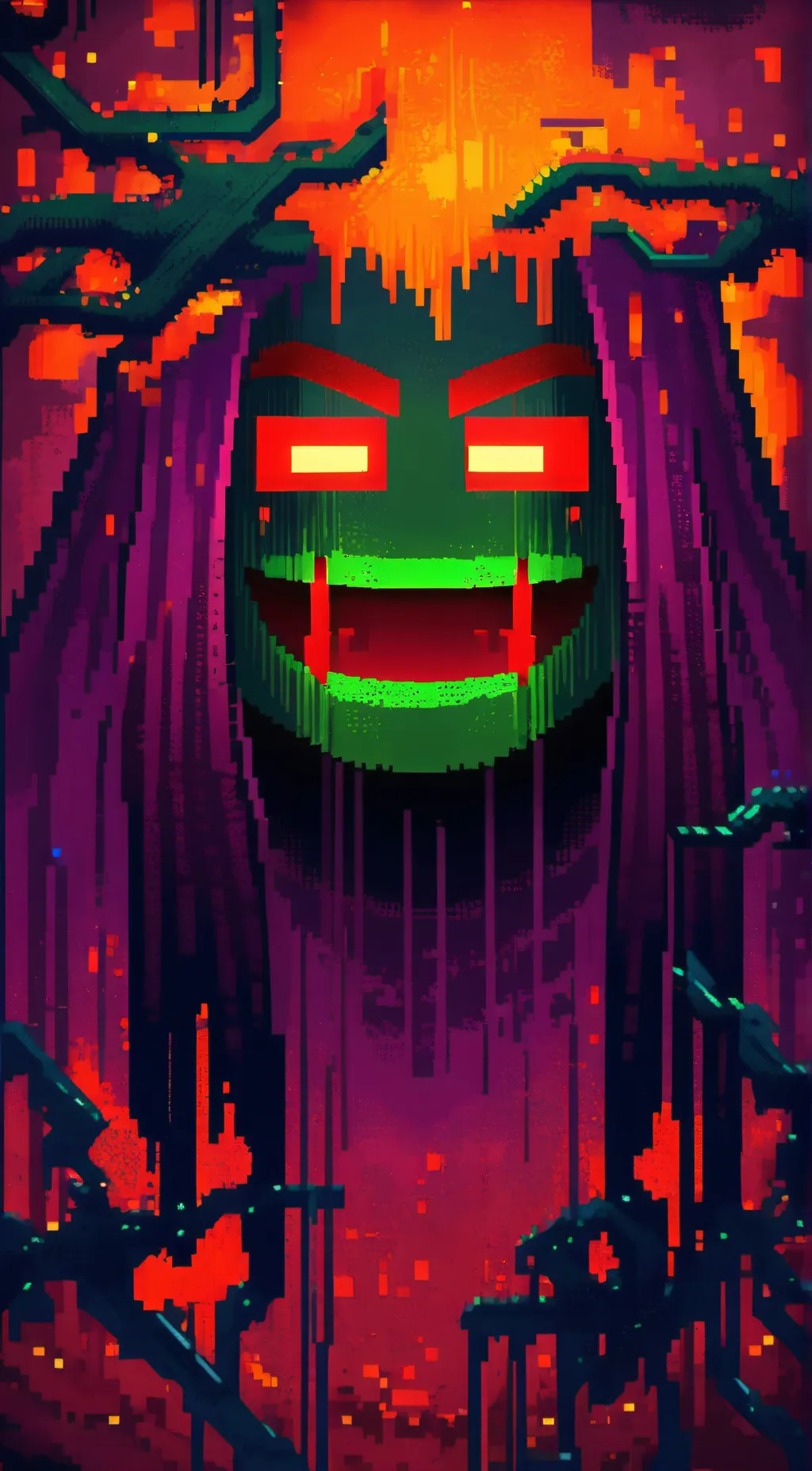 ai character: THE HALLOWEEN H background