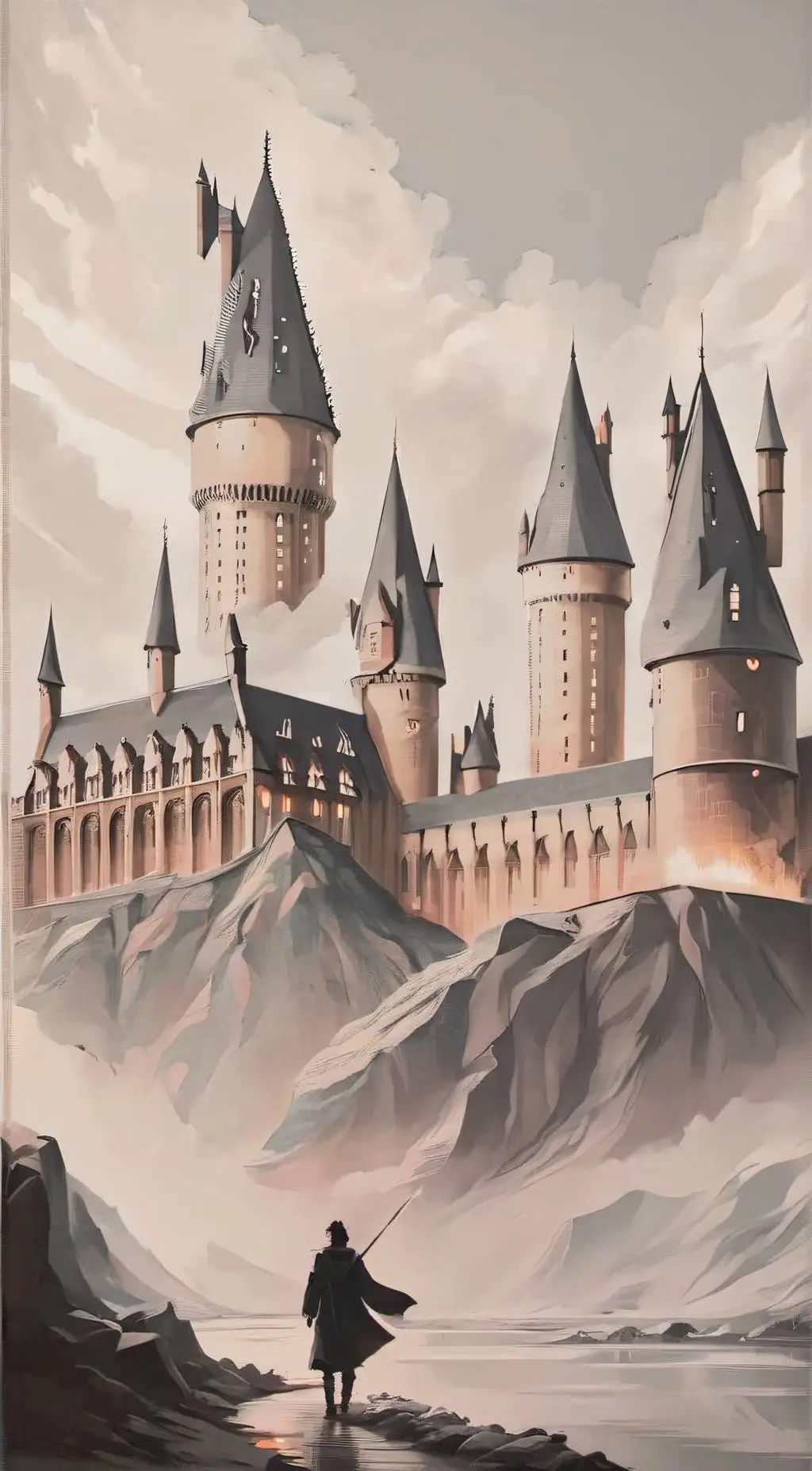 ai character: Hogwarts crossover background