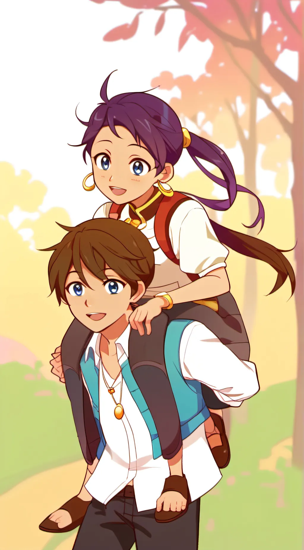 ai character: Sierra and Cody  background