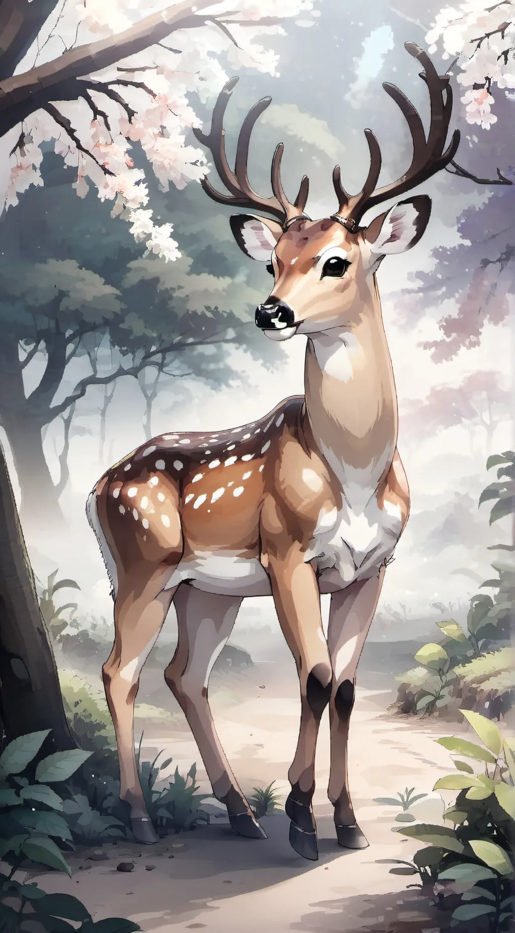 ai character: Chital Deer background