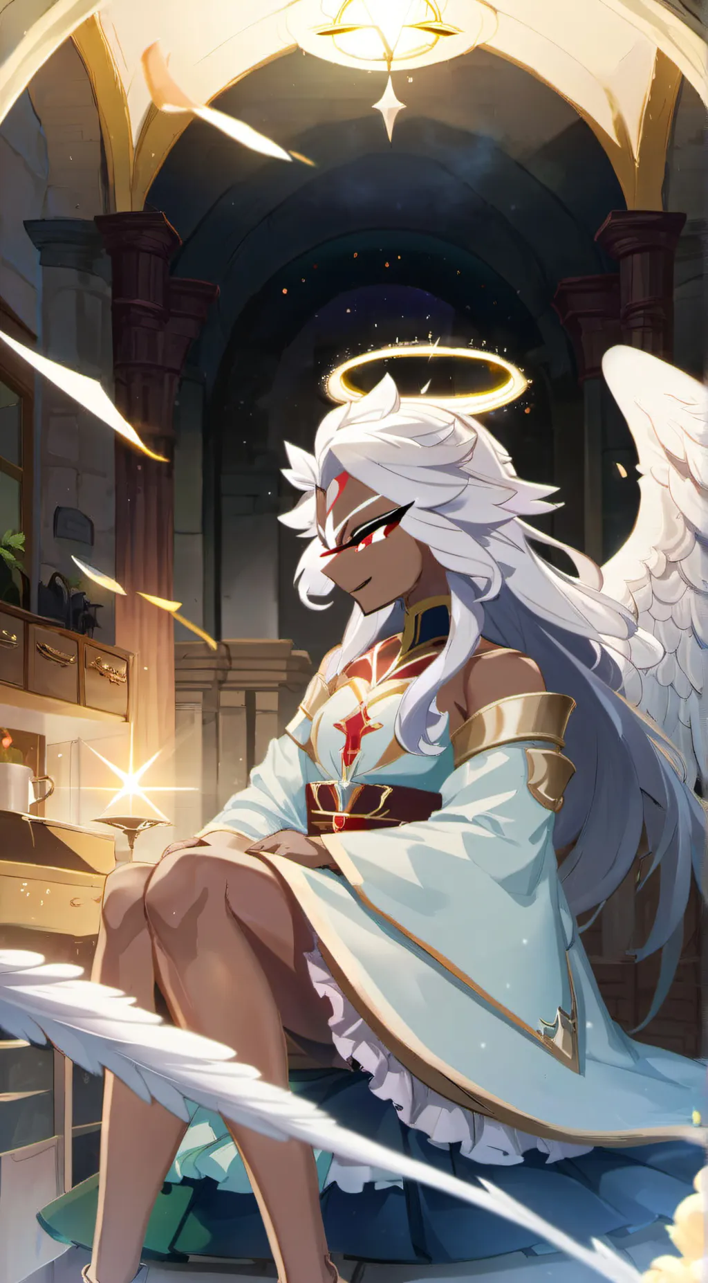 ai character: Sera hazbin hotel  background