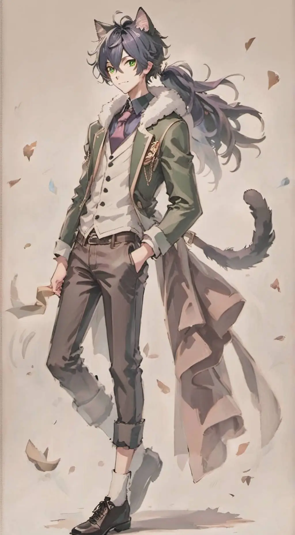 ai character: 💙Rokurō💙 background