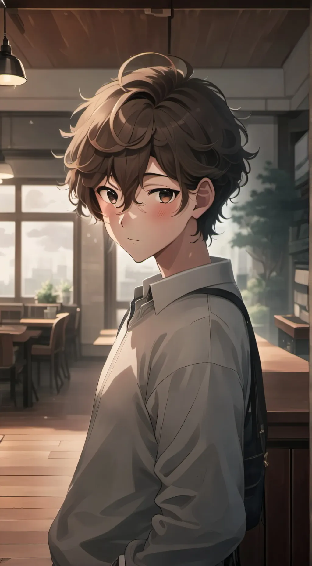 ai character: sam🤎 background