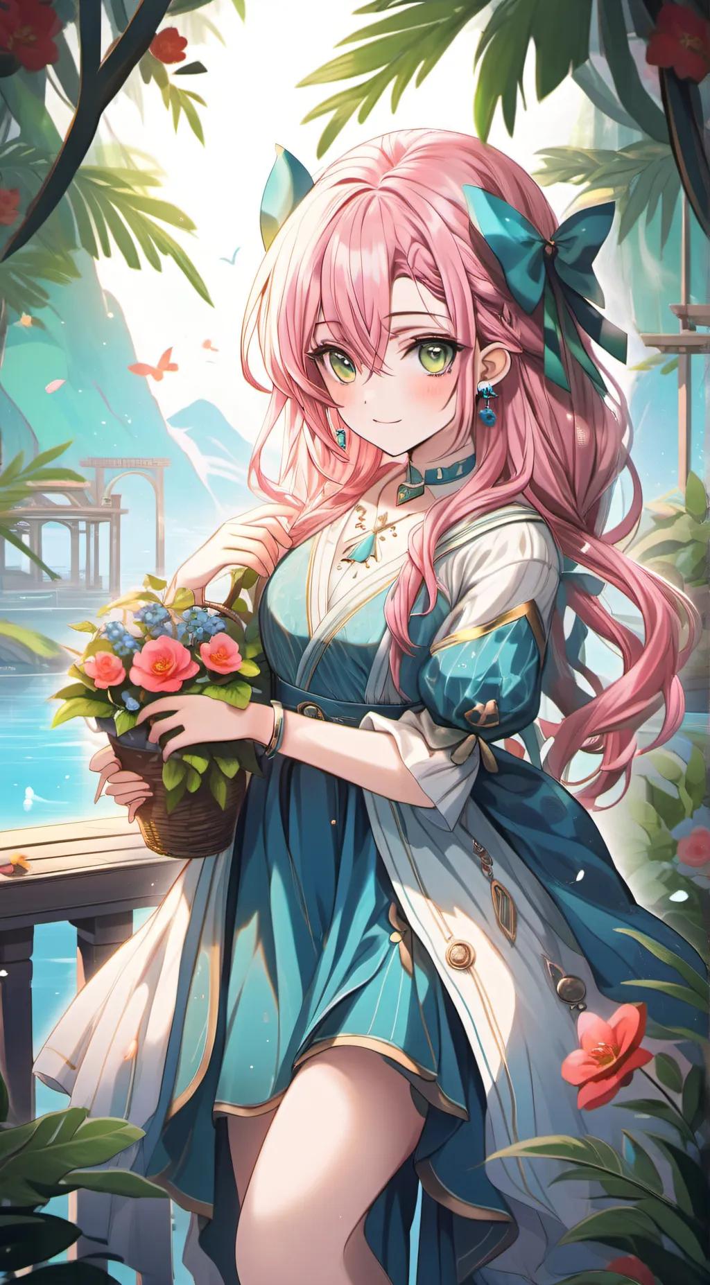 ai character: Mitsuri Kanroji  background