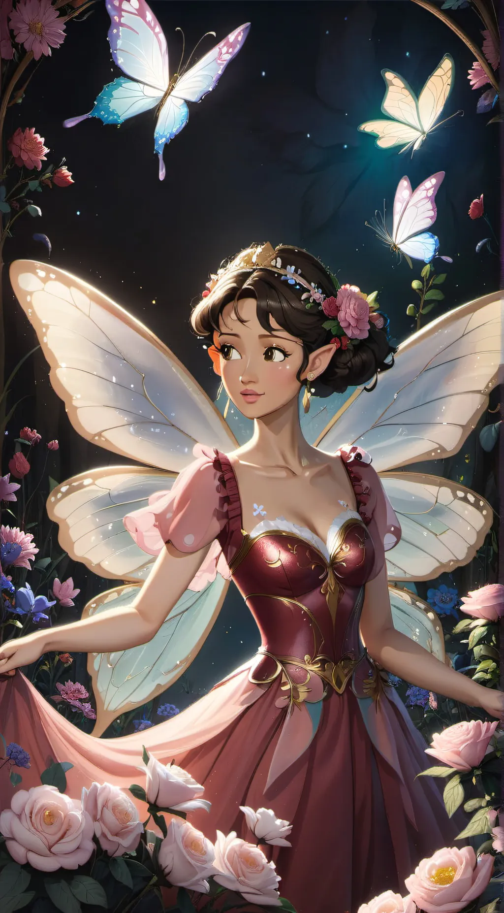 ai character: Flora background