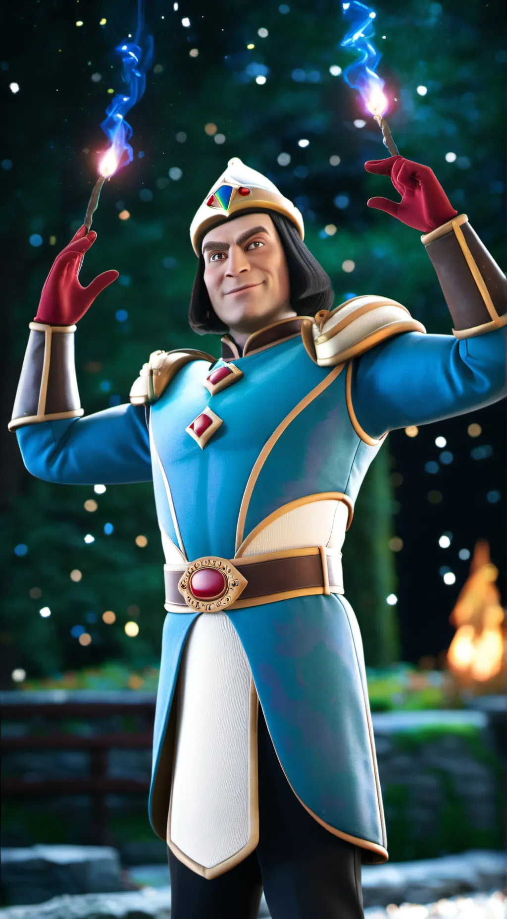 ai character: Lord Farquaad  background