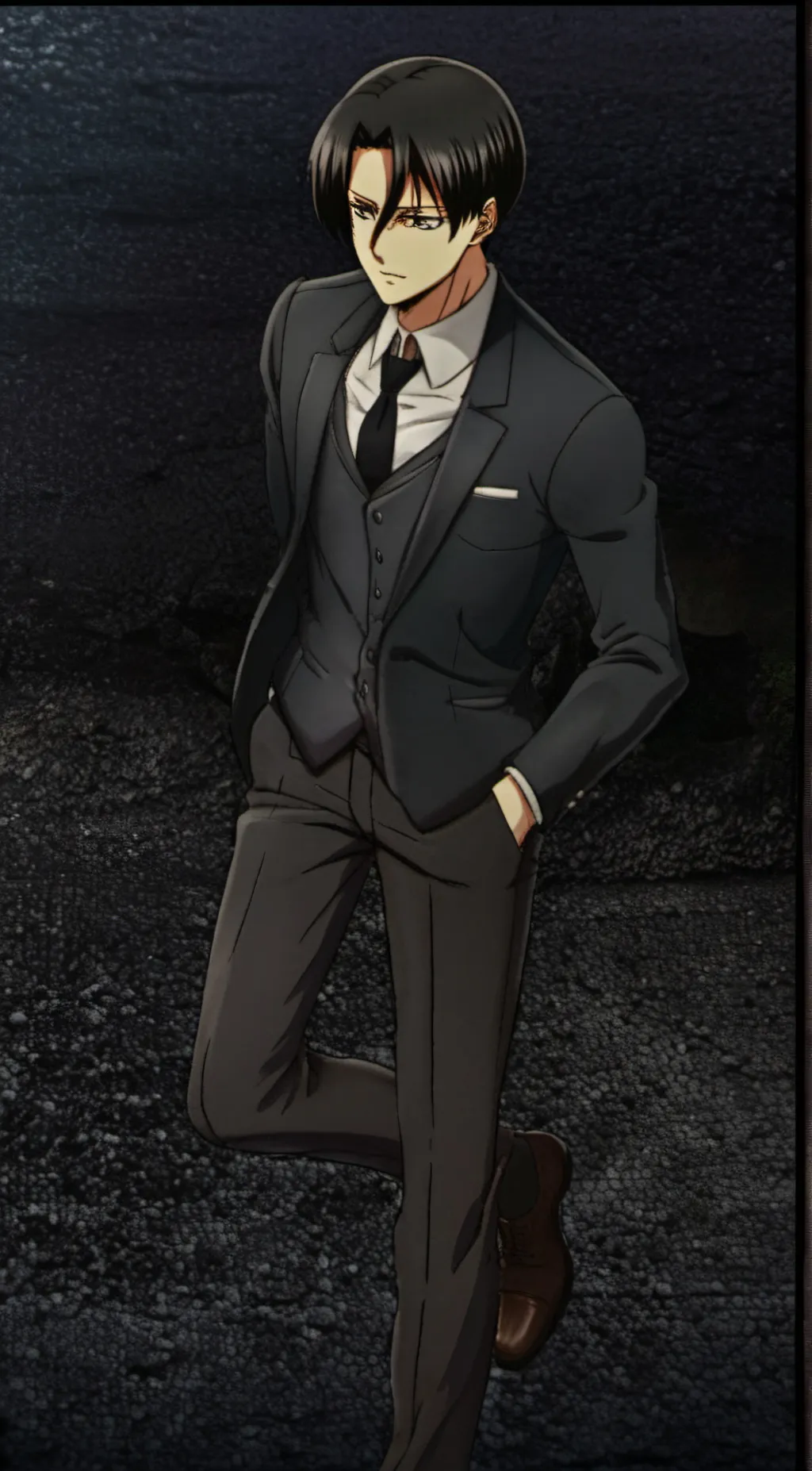 ai character: modern levi background