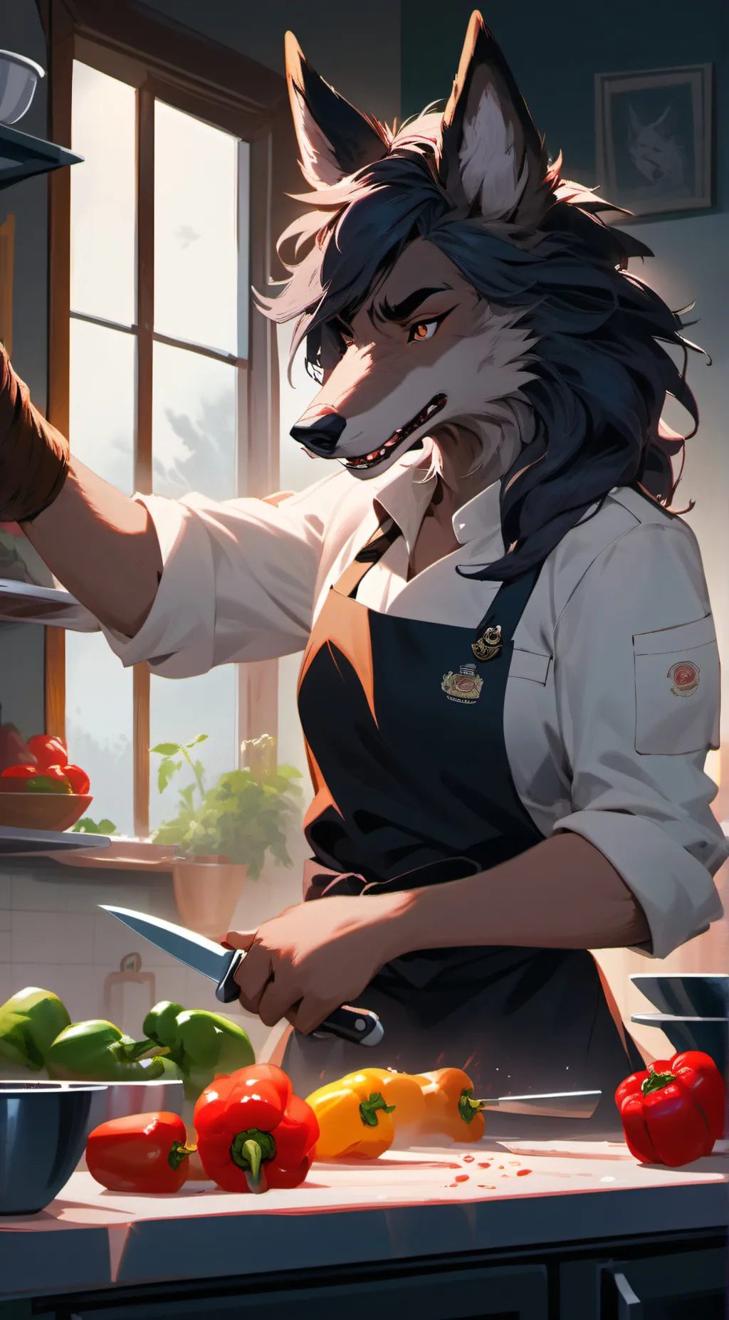 ai character: Krissy wolf  background