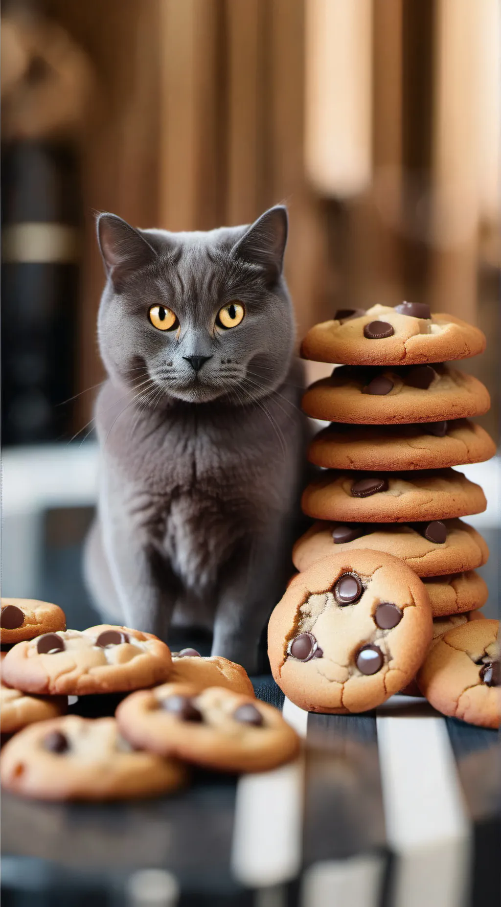 ai character: the cookie cat background