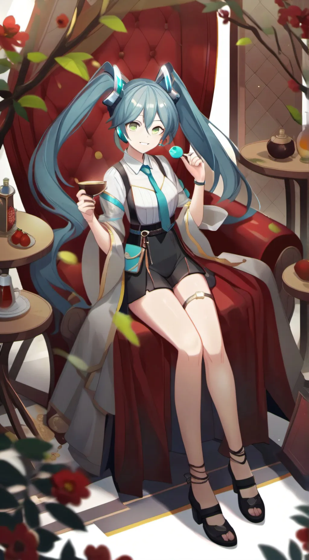 ai character: Hatsune Miku  background