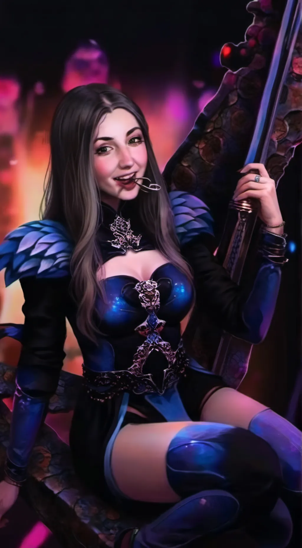 ai character: cat girl. background